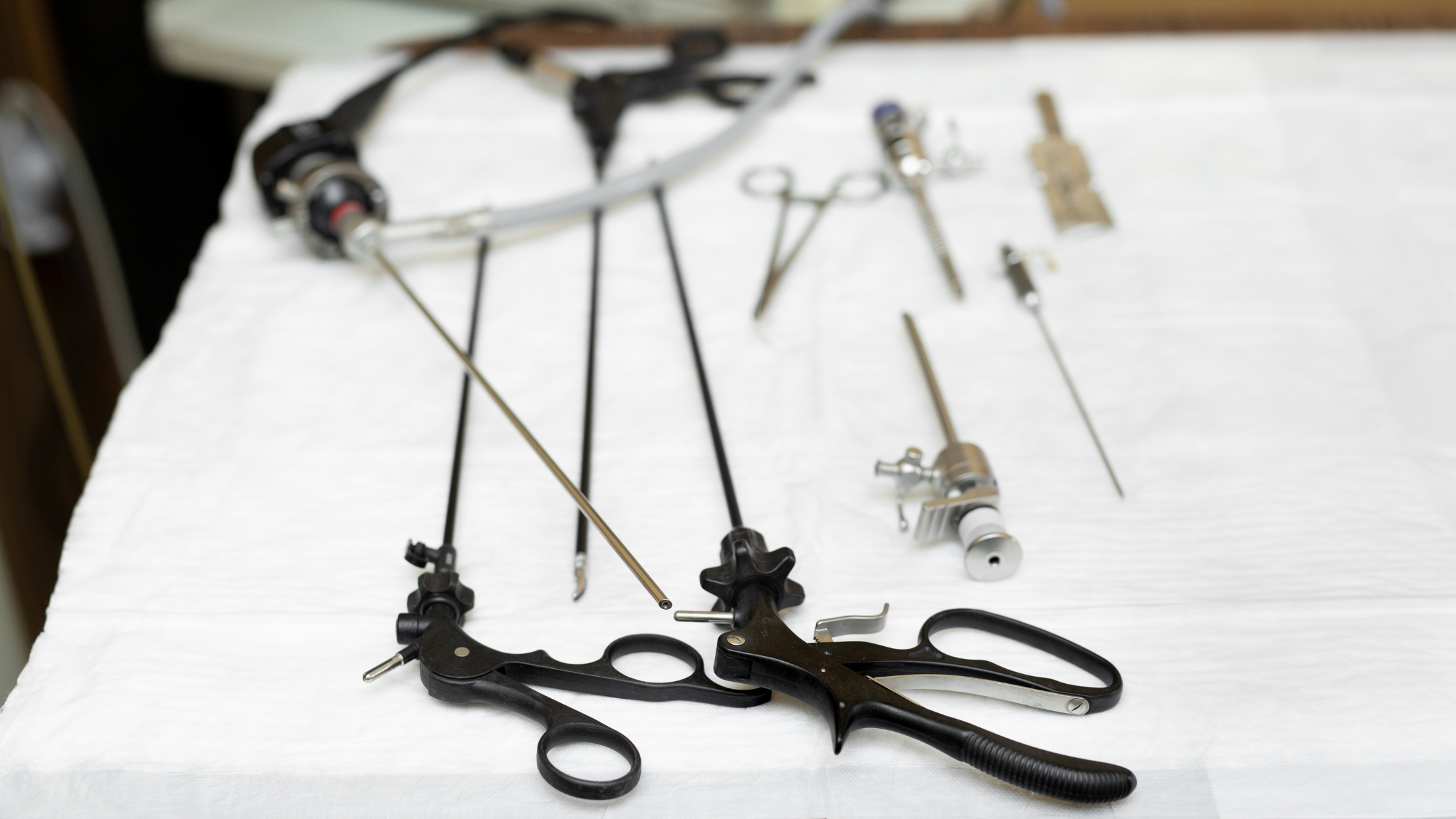 Instrumentarium voor laparoscopische sterilisatie hond. PetSecur