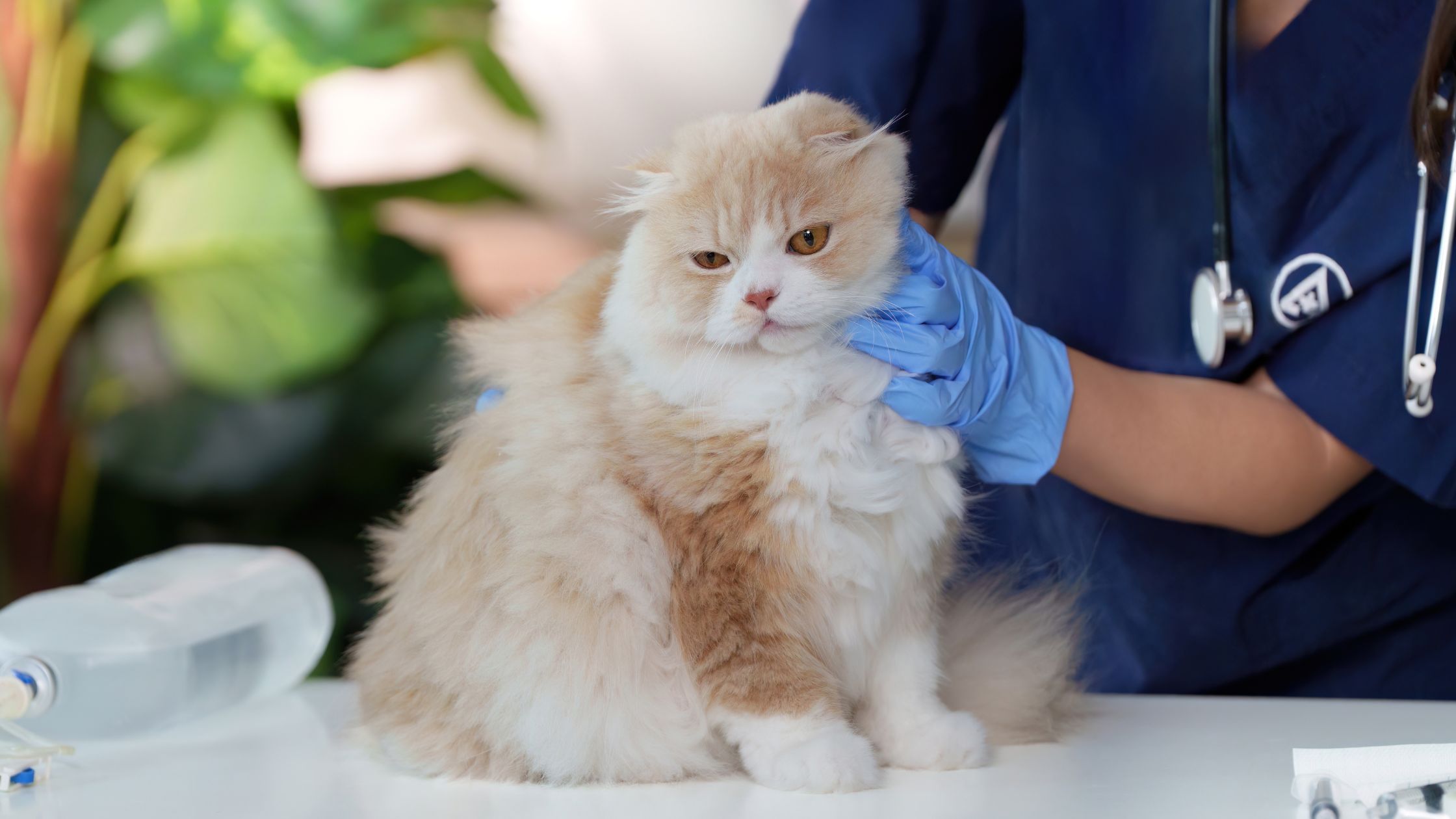 Een kat krijgt een spoedbehandeling bij een dierenarts