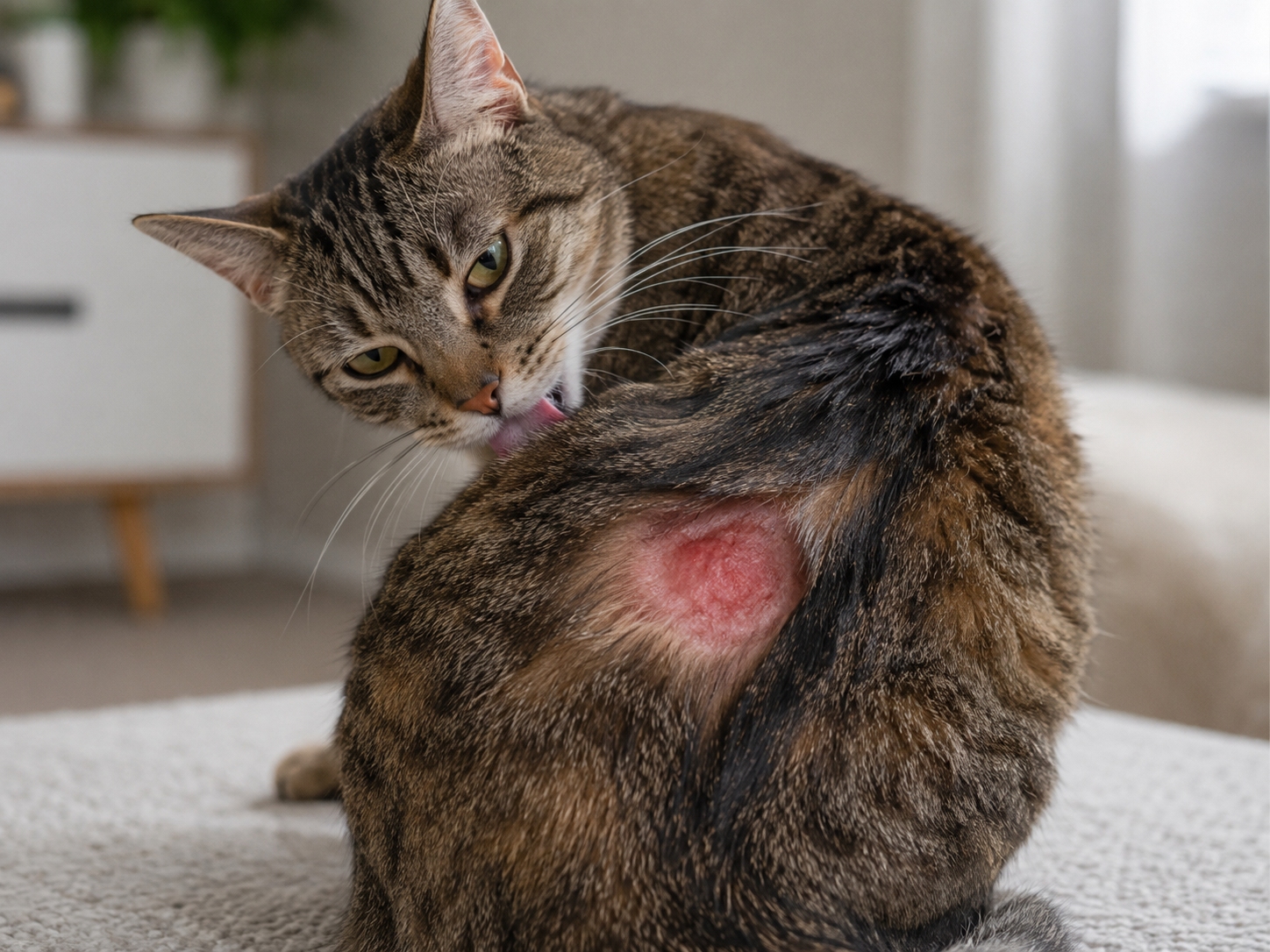 Kat met vachtirritatie PetSecur